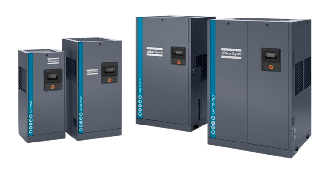 Atlas Copco GA VSD+ Series Variable Speed Drive Industrial Air Compressor 7.5kW to 110kW