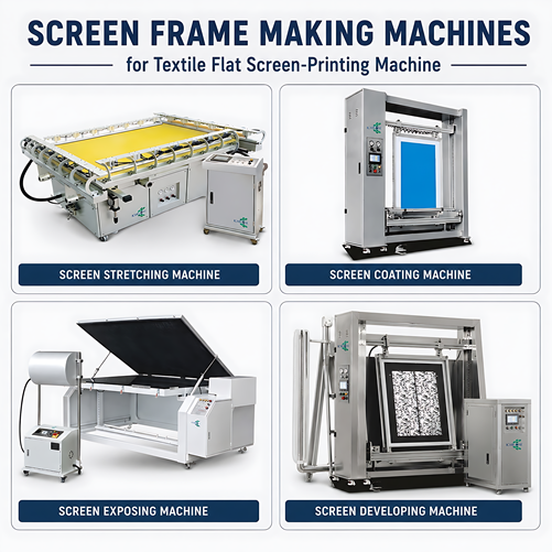 Ichinose Screen Making Machines - Stretching Coating Exposure Developing for Flat Screen Printing
