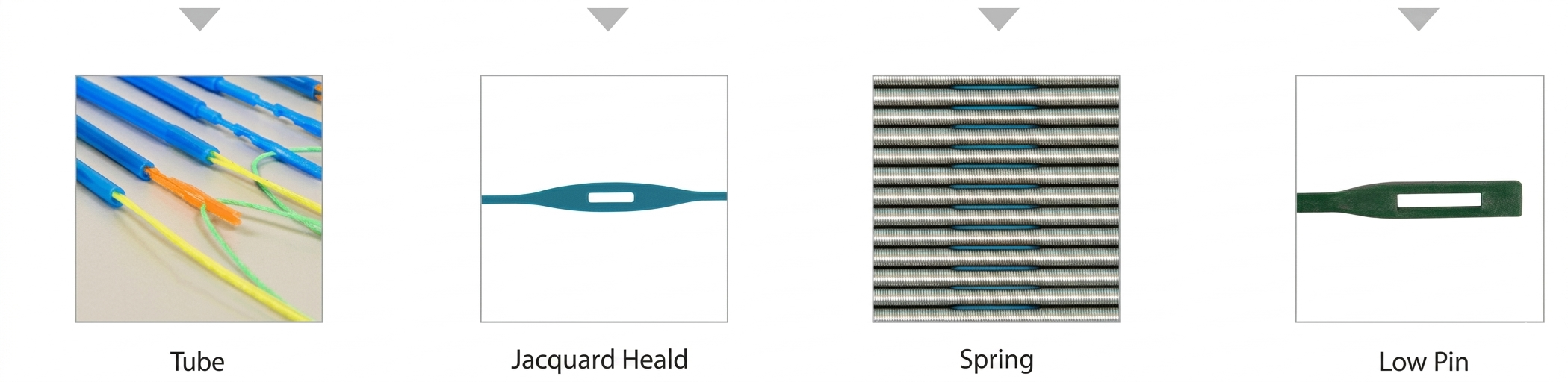 Jacquard Heald Spring Set Diagram - Heald + Spring + Low Pin + Tube